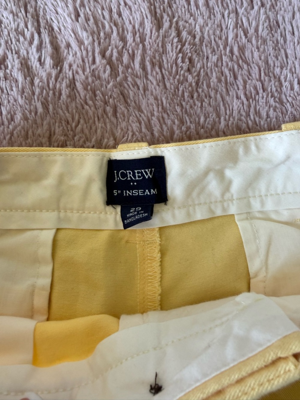J. Crew Pale Butter Yellow Chino Shorts - Picture 6 of 8